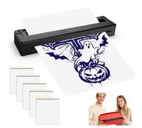JAOGAUS Mini Tattoo Stencil Printer, Wireless Thermal Tattoo Printer Machine, for 57/80/112/210mm Paper, Compatible with iOS/Android/Windows, Bluetooth & USB Connectivity, with 5 Transfer Papers