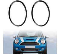 JAOGAUS Pair Headlight Trim Ring Replacement for MINI COOPER R55 R56 R57 R58 R59 2007-2015, Car Headlight Head Lamp Trim, Right Left Headlight Trim Ring Bezel Durable ABS, Easy Install (Glossy Black)
