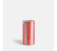 Jaoma Striped Ceramic Vase Height 18cm pink/red