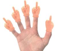 JAONLD 20 Pcs Funny Middle Finger Hand Puppets Sets Mini Small Finger Hands Rubber Little Tiny Finger Hands Realistic Tiny Middle Finger Puppet for All Kinds of Fun Occasions