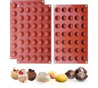 JAONLD 35 Cavity Silicone Moulds Semi Sphere 3 Pcs Silicone Chocolate Mould Caramel Candy Molds for Baking Mini for Gummy, Ice Cube, Jelly, Truffles, Pralines Caramels