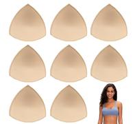 JAONLD Bra Pads Inserts, 4 Pairs Bra Padding Insert Removable Breast Enhancers Inserts Triangle Shape Bra Pads Women's Comfy Sports Cups Bra Inserts for Bikini Top Swimsuit