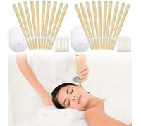 JAONLD Ear Candles, 20 Pcs Natural Beeswax Ear Candles Cones Hollow Candles Non-Toxic Ear Wax Remover Candle Kit for Blocked Ears with 10 Protective Disks+20 Cotton Swab
