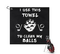 JAONLD Golf Towel 40×40 cm Personalised Golf Towel for Men Funny Golf Gifts Golf Accessories Absorbent Cleaning Towels for Golf Bags with Clip Novelty Presents Stocking Fillers Golf Stuff (B)
