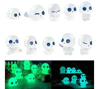 JAONLD Mini Aliens, 20 Pcs Mini Resin Figures Glow in the Dark Ghosts Elves Alien Toys Miniature Fairy Garden Accessories for Micro Landscape, Patio, Terrace, Yard Decoration(Blue, Green)