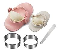 Jaopary 1 Set Dumpling Maker with Ring Cutter and Stuffing Spoon Kitchen Gadget for Empanada