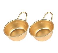 Jaopary 2PCS Makgeolli Bowls Aluminum Korean Traditional Bowls for Korean Raw Rice Wine