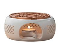 Jaopary Ceramic Teapot Warmer Holder Base Tea Warmer Insulation Base Tea Coffee Water Warmer Candle Heating Base Holder Teaware