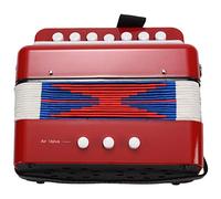 Jaopary Mini Small Children Keyboard Accordion Rhythm Educational Musical Instrument Band Toy for Kids Red