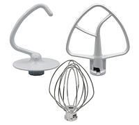 Jaopary Mixer Kit for KSM150 Includes Dough Hook Wire Whip and Coated Flat Beater, 3 Pieces Stand Mixers Repair Set Compatible