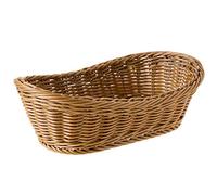 Jaopary Oval Wicker Woven Bread Basket, 10.2Inch Storage Basket for Food Fruit Cosmetic Storage Tabletop and Bathroom