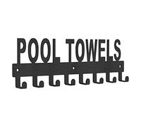 Jaopary Pool Towel Rack Outdoor Wall Mount Towel Holder Towel Hooks for Bathroom Towel Hanger for Pool Area, Bathrobe Towel