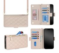 Jaorty Case Wallet for Google Pixel 10a with Long Strap, 6.3",Flesh Pink