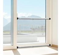 JAOTREL Door Stoppers Security Bar,17" - 51" Sliding Door Security Bar Heavy Duty Sliding Glass Patio Door Security Bar Window Security Bar Inside Childproof Adjustable Interior White