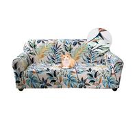 Jaotto Sofa Covers 2 Seater Stretch Sofa Slipcovers Universal Couch Cover 1-Piece Washable Non-Slip Pattern Spandex Polyester Loveseat Sofa Slipcover Protector for Pets,Tropical Leaves