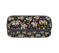 JaoXer Autism Awareness Puzzle Pieces Heart Print Pencil Case â€“ Multi-Purpose Organizer, Portable Stationery Bag for School, Office, and Travel