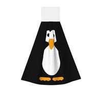 JaoXer Cute Penguin Coral Velvet Hand Wipes Hanging Towel - Quick Dry Cleaning Cloths for Kitchen, Bathroom, Camping & More