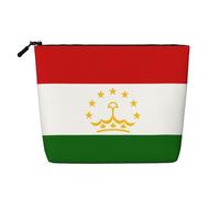 JaoXer Flag of the Commonwealth of Dominica Print Fake Hemp Makeup Bag - Travel Toiletry Organizer, Reusable Cosmetic Pouch, One Pack for Multiple Uses, Flag of Tajikistan, One Size