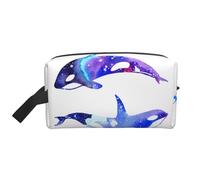 JaoXer Large Travel Cosmetic Bag â€“ Reusable Orca Killer Whale Print Dopp Kit for Toiletries, Portable Organizer for Men and Women, White, One Size