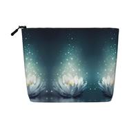 JaoXer Magic Lotus Floral Fake Hemp Makeup Bag, Toiletry Organizer â€“ One Pack for Multiple Daily Uses, Business Trip Companion