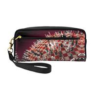 JaoXer Reusable Cosmetic Makeup Bag – Travel Toiletry Organizer, Full Design International chess Print Leather Pouch for Women, Black, One Size
