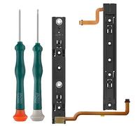 JAOYSTII Replacement Right and Left Slide Rail for Switch Console, R L Slider Rail with Flex Cable Fix Part for NS Joy-Con Console with Screwdrivers