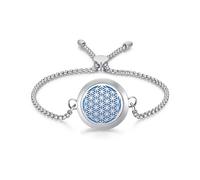 JAOYU Aromatherapy Bracelets for Women Essential Oil Diffuser Bracelet Stainless Steel Locket Bracelet Adjustable Perfume Jewlery Valentine'S Day Gifts