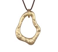JAOYU Boho Necklaces for Women Boho Long Leather Necklace Gold Large Bohemian Pendant Brown Choker Necklace Trendy Statement