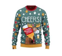 JAP Christmas - Christmas Jumper - Funny Christmas Sweater for Men and Women - Cheers! - XS Turquoise
