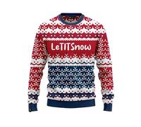 JAP Christmas- Christmas Jumper - Funny Christmas Sweater for Men, Women and Children - LeTITSnow - Red - L