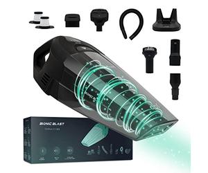 JAP Tornado S3 Handheld Cordless Vacuum Cleaner - Powerfull Car Vacuum Cleaner - Long Battery Life - Waterproof HEPA Filter - For Car, Sofa, Pet hair, Corners and liquids - 10000pA - Black