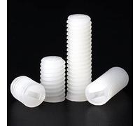 JAP768 1PC M3 M4 M5 M6 M8 White Nylon Plastic Slotted Head Set Screws Flat Point Grub Screws (Color : 50pcs, Size : M6 x 10mm)