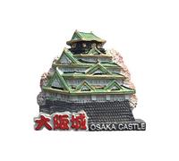 Japan 3D Osaka Castle Refrigerator Magnet Resin Travel Souvenirs,Handmade Home & Kitchen Decoration Osaka Fridge Magnet Collection Gift