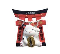 Japan 3D Torii Lucky Cat Refrigerator Magnet Resin Travel Souvenirs,Handmade Home & Kitchen Decoration Japan Fridge Magnet Collection Gift