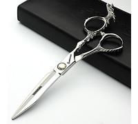 Japan 440C 5.5/6-Inch Hair Profession Stylist Bearing Scissors - Hair Salon Studio Professional Modeling Tools - Cutting + Thinning Scissors (6-Inch Flat Shear-C)