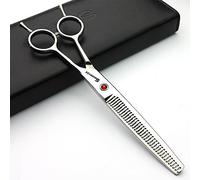 Japan 7 inch Hair Stylist Hairdressing Salon Studio Professional Modeling Tools Micro-Bent Head Cutting + thinning Scissors (Thinning Scissors)