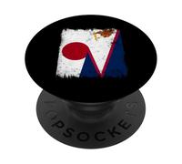 Japan American Samoa Half Flag Japanese American Samoan PopSockets Adhesive PopGrip