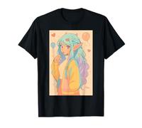 Japan Anime Girl Pastel Kawaii Waifu Elves Girl T-Shirt T-Shirt