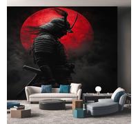 Japan Anime Wallpaper - Japanese Samurai Warrior Black and Red Wall Mural - Wall Murals for Living Room Bedroom - Photo Wallpaper & Home Decor Art - 250 x 175 cm A272