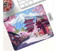 Japan Architecture Mouse Mat with Stitched Edges, Waterproof Mouse Pad for Computer Mice, Non-Slip Rubber Base Desk Mat, Improves Speed and Accuracy for Home, Office, Laptop 400x300x3mm d0d-471
