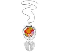 Japan Art Japanese Style Crane Pendant Angel Wings Rotating Necklace Jewelry