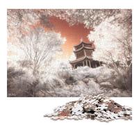 Japan Asia Pagoda Travel Puzzle 500 Pieces Jigsaws Wooden Puzzles for Adults Family Entertainment Toys 500pcs (52x38cm)