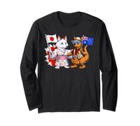 Japan Australia Flag Japanese Australian Roots Long Sleeve T-Shirt