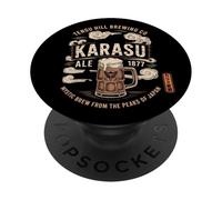 Japan Beer Karasu Kanji Souvenir for Tourists & Beer Fans PopSockets Adhesive PopGrip