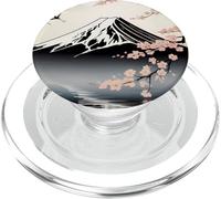 Japan Birds Art Asian Scenic Mount Fuji Cherry Blossoms PopSockets PopGrip for MagSafe