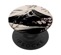 Japan Birds Art Cherry Blossoms Asian Scenic Mount Fuji PopSockets Adhesive PopGrip