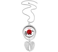 japan branch brush painting Pendant Angel Wings Rotating Necklace Jewelry