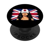 Japan Britain Flags Women Roots British Japanese Heritage PopSockets Adhesive PopGrip