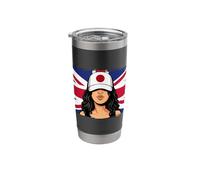 Japan Britain Flags Women Roots British Japanese Heritage Stainless Steel Insulated Tumbler