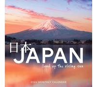 Japan Calendar 2026 | Land of the Rising Sun | 12" x 24" Japanese Travel Wall Calendar 12 Month | Marble City Press | Tokyo Sakura Osaka Mount Fuji With Japanese Idioms | 2026-2027 Calendar